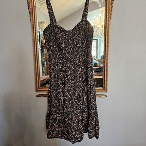 Floral Black Dress